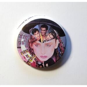 Culture Club Boy George 1984 Pin Badge Button Pinback Vintage Original Zebra